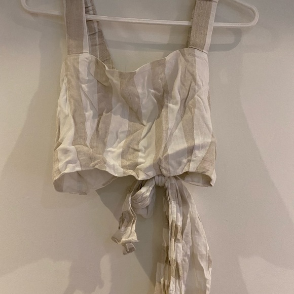 Striped cropped tank top - Picture 4 of 4